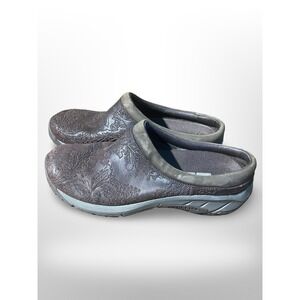 Merrell Women Embossed Floral Slip On Clogs Comfort Air Cushion Shoes